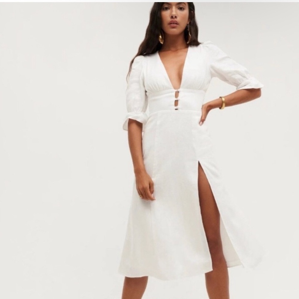 Reformation Maribel linen dress NWT